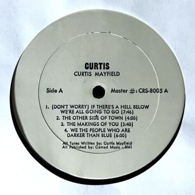 Curtis Mayfield Curtis ORIGINAL 1970 US Curtom TEST PRESSING LP NEAR MINT 