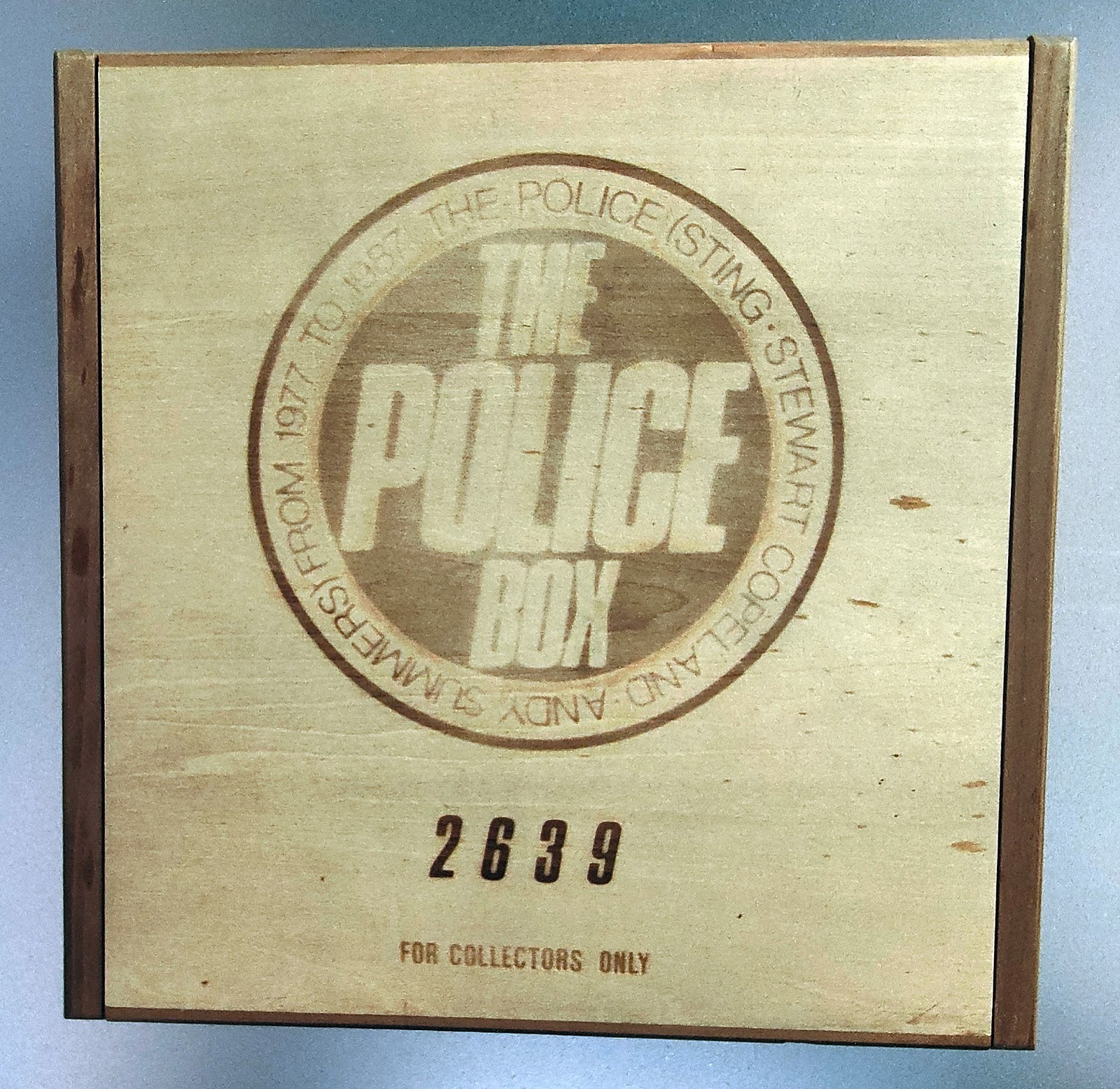THE POLICE BOX JAPAN WOODDEN BOX - 10 7  SINGLES UNPLAYED WITH OBI NUMBERED