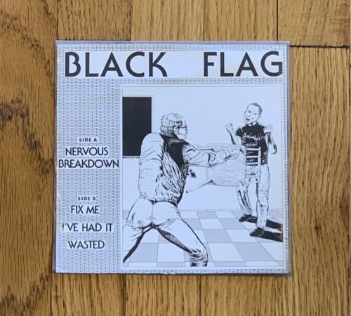 Black Flag Nervous Breakdown 7  1979 Original First Press SST Sticker Rare Punk