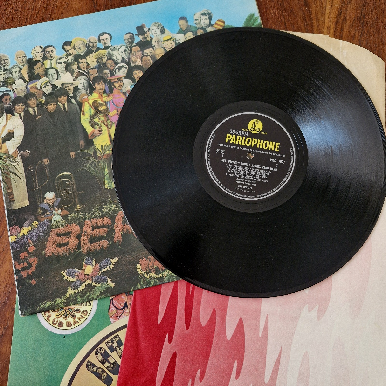 THE BEATLES Sgt Peppers Lonely Hearts PARLOPHONE PMC7027 MONO PSYCH VINYL LP EX