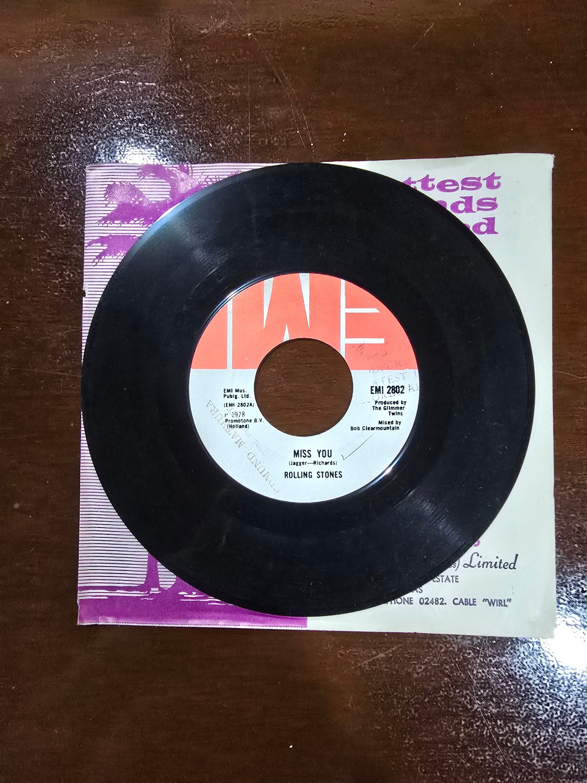 ROLLING STONES - MISS YOU FARAWAY EYES ULTRA RARE BARBADOS CARIBBEAN 7  EMI 1978