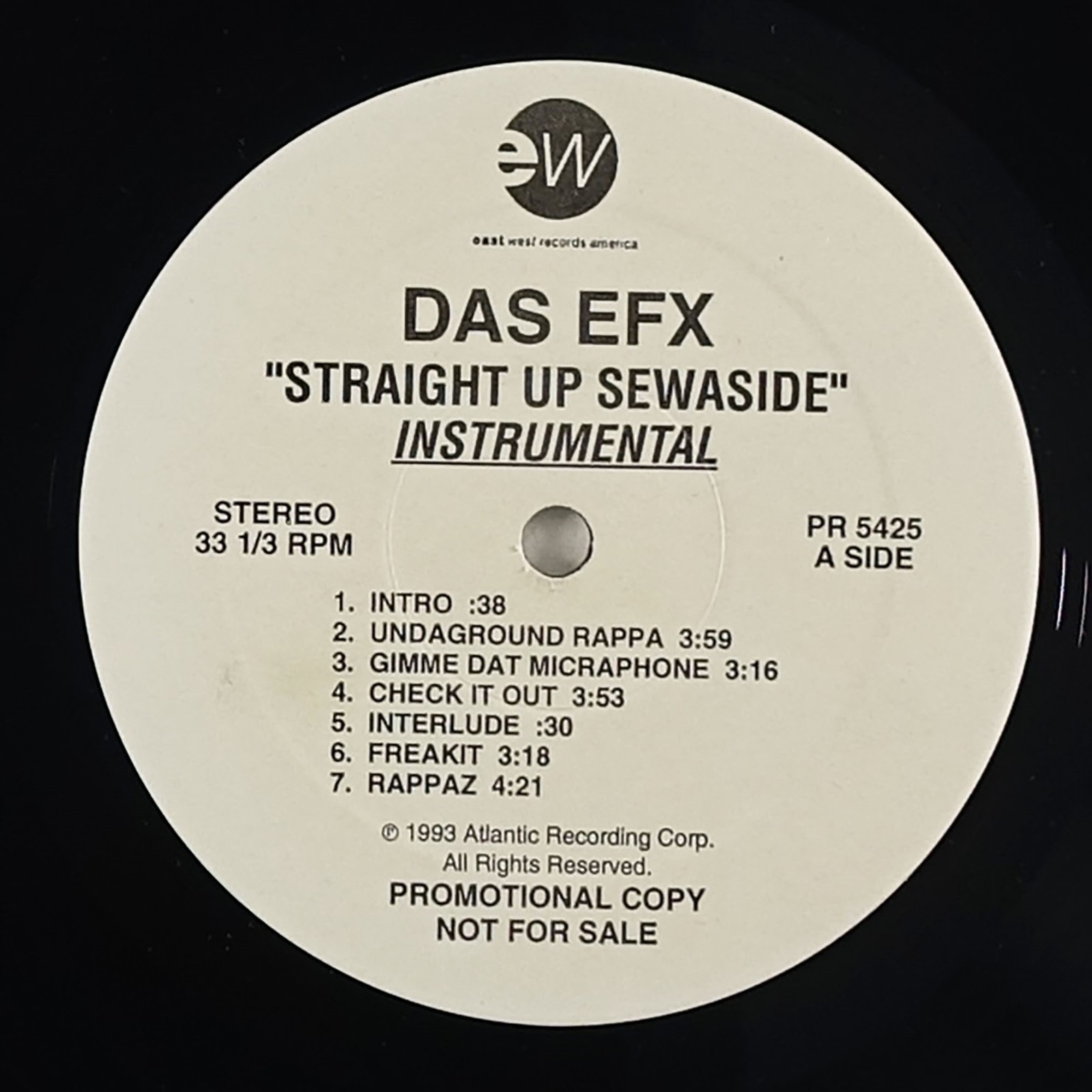 Das EFX  Straight Up Sewaside  Instrumental   LP EastWest Promo