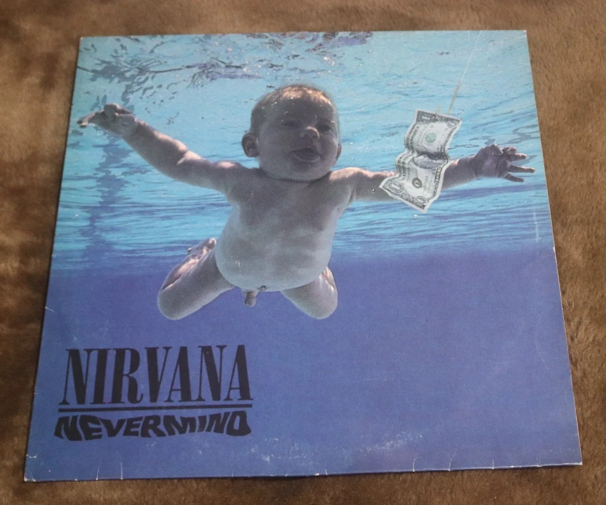 LP NIRVANA Nevermind 1991 Original Monkey Banned Insert HEAR